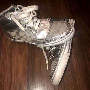 Coach silver sneakers